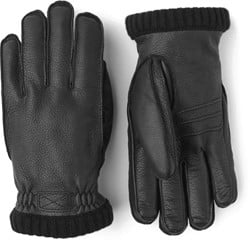 Hestra Deerskin Primaloft Rib - Black - Men's Gloves