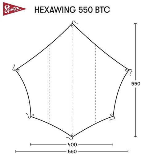 Spatz Hexawing 550 BTC Tarp - Brown Sand