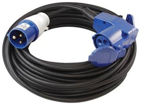 Gimeg electrics CEE Extension cable Angled with Socket 30m