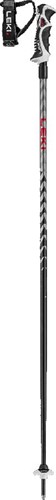 Leki Hot Shot S - Eloxal Black/Anodized Grey/Bright Red - 135 cm