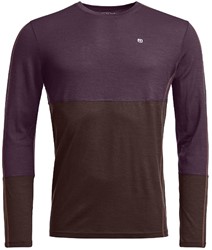 Ortovox 185 Rock'N'Wool Long Sleeve - Dark Wild Berry - Men's Thermo Shirt