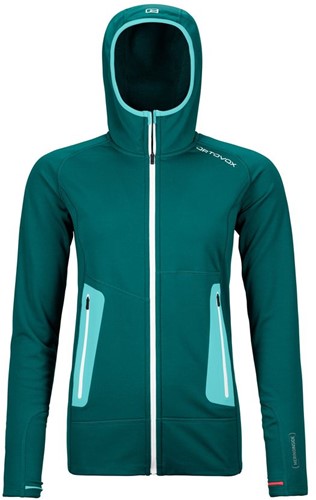 Ortovox Fleece Light Hoody W - Pacific Green - L