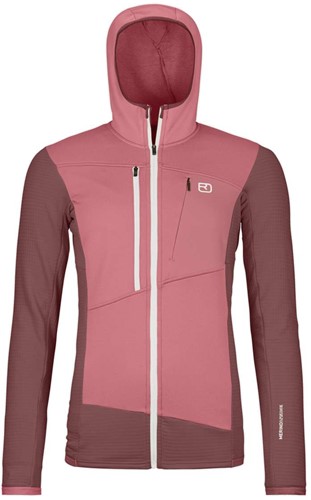 Ortovox Fleece Grid Hoody W - Mountain Rose - XL