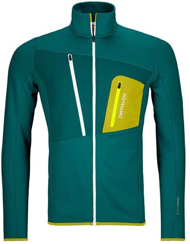 Ortovox Fleece Grid Jacket M - Pacific Green - XL