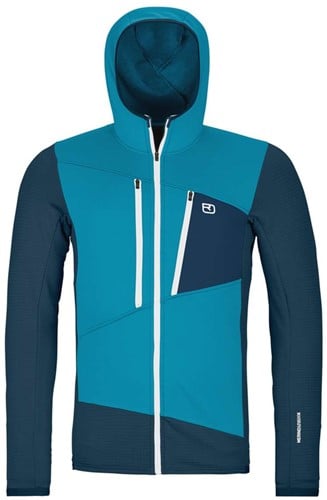 Ortovox Fleece Grid Hoody M - Mountain Blue - S