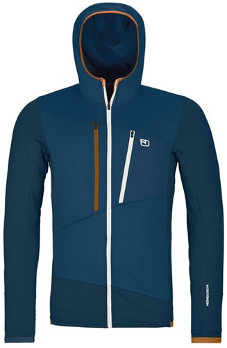 Ortovox Fleece Grid Hoody M - Deep Ocean - M