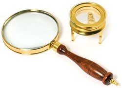 Barska Brass Magnifying Glass Set