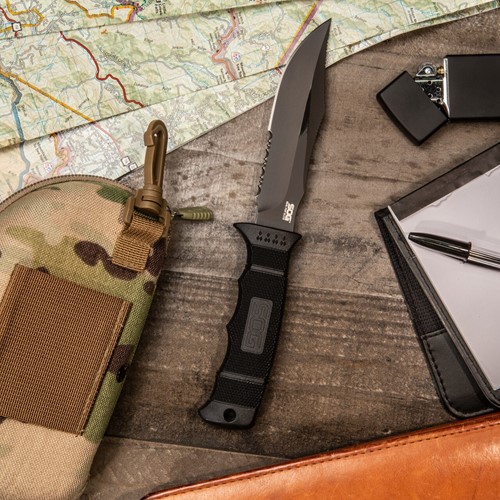 SOG Seal Pup Elite - Black - Hard Nylon Sheath-3