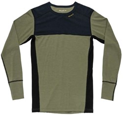 Devold Lauparen Merino 190 Shirt - Ink/Lichen/Black - Men's Thermal Shirt