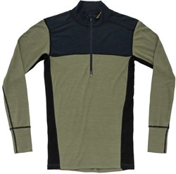 Devold Lauparen Merino 190 Zip Neck - Ink/Lichen/Black - Men's Thermal Shirt
