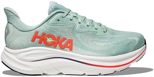 Hoka M Clifton 10 - Sage/Neon Flame - 42 2/3 (US 9)