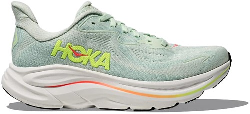 Hoka W Clifton 10 - Sea Glass/Neon Flame - 37 1/3 (US 6.5)