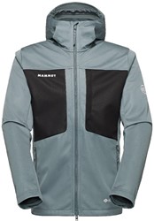 Mammut Ultimate VIII SO Hooded Jacket - Strata/Black - Men's Softshell Jacket
