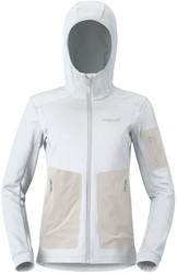 Norrøna Falketind Warm2 Stretch Hood - Snow White - Women's Fleece Jacket