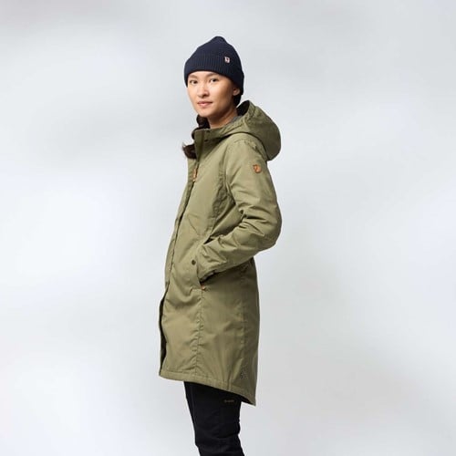 Fjallraven Kiruna Padded Parka W Green XS Your specialist in outdoor wintersports fieldhockey and more