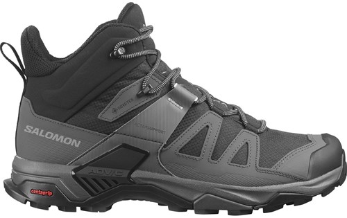 Salomon X Ultra 4 Mid Wide GTX - Black/Magnet/Pearl Blue - 42 2/3 (UK 8.5)