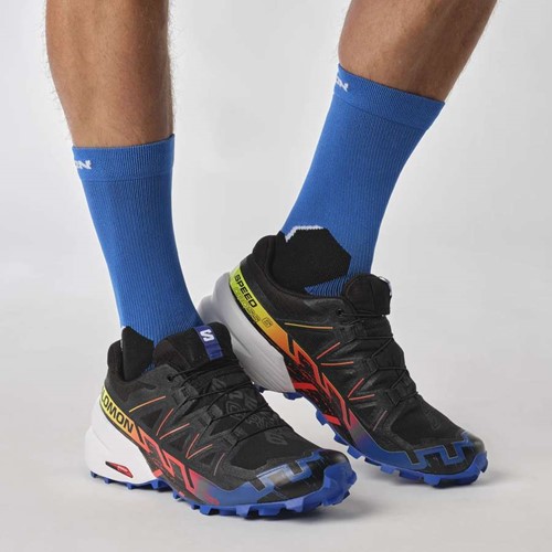 Salomon Speedcross 6 GTX Blue Fire Black Surf The Web Safety