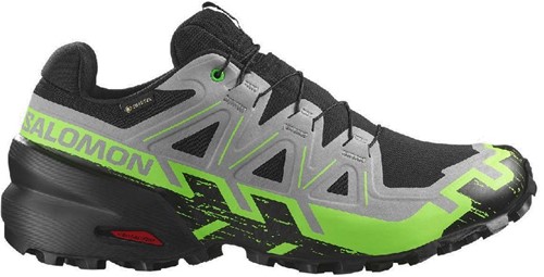 Salomon Speedcross 6 GTX - Black/Alloy/Green Gecko - 46 (UK 11)