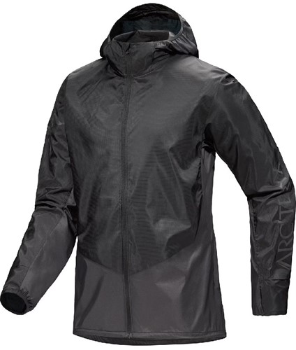 Arc'teryx Norvan Windshell Hoody - Black/Graphite - Men's Windbreaker
