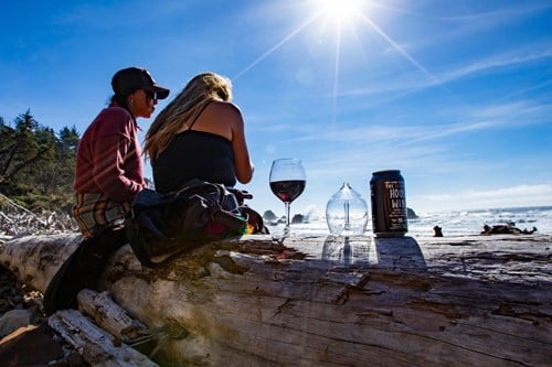 GSI Outdoors Nesting Red Wine Glass Set