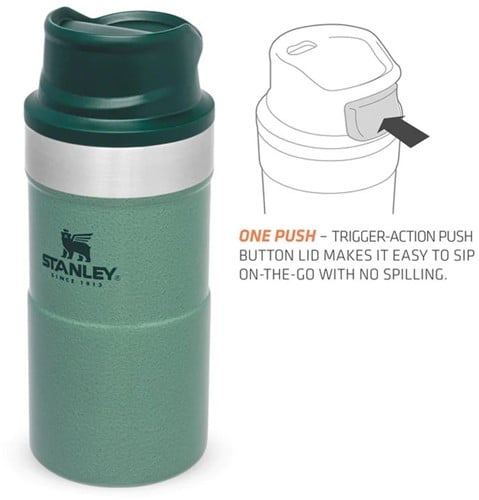 Stanley Classic Trigger Action Mug - 250 ml - Hammertone Green