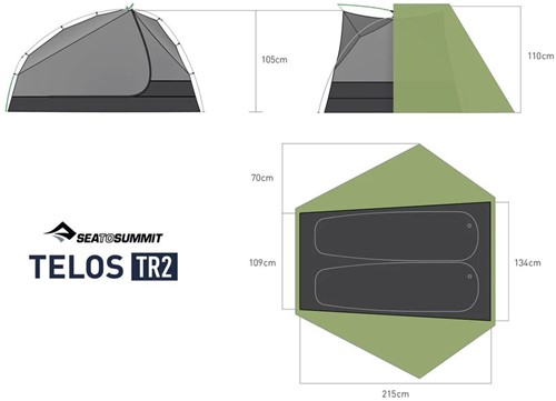 Sea to Summit Telos TR2 - Green