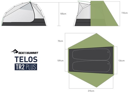 Sea to Summit Telos TR2 Plus - Green