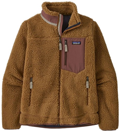 Patagonia W's Classic Retro-X Jacket - Nest Brown w/Dulse Mauve - XL