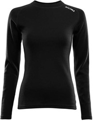 Aclima WarmWool Crewneck - Jet Black - Women's Thermo Shirt