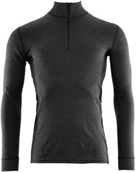Aclima WarmWool Mockneck - Marengo/Jet Black - Men's Thermo Shirt