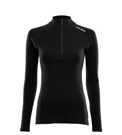 Aclima WarmWool Mockneck - Jet Black - Women's Thermo Shirt