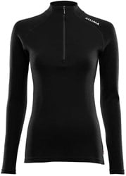 Aclima WarmWool Mockneck - Jet Black - Women's Thermo Shirt